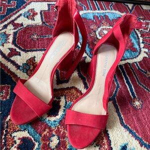 Gianni Bini Bold Red Heeled Sandals
